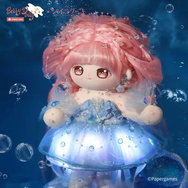 30cm anime brilhanteikk sereia princesa peruca longa cabelo monstro recheado pernas longas plushies pelúcia algodão boneca corpo brinquedo crianças presentes