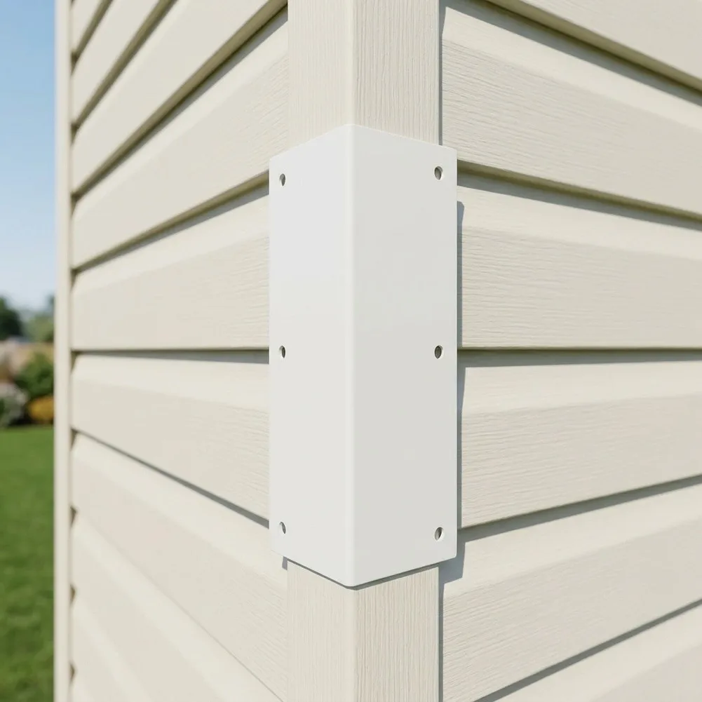 For Exterior Wall Corner Guard Stainless Steel 89 Degree White for Metal Siding Vinyl Siding 30cm 40cm 2 pcs Outdoor Ready