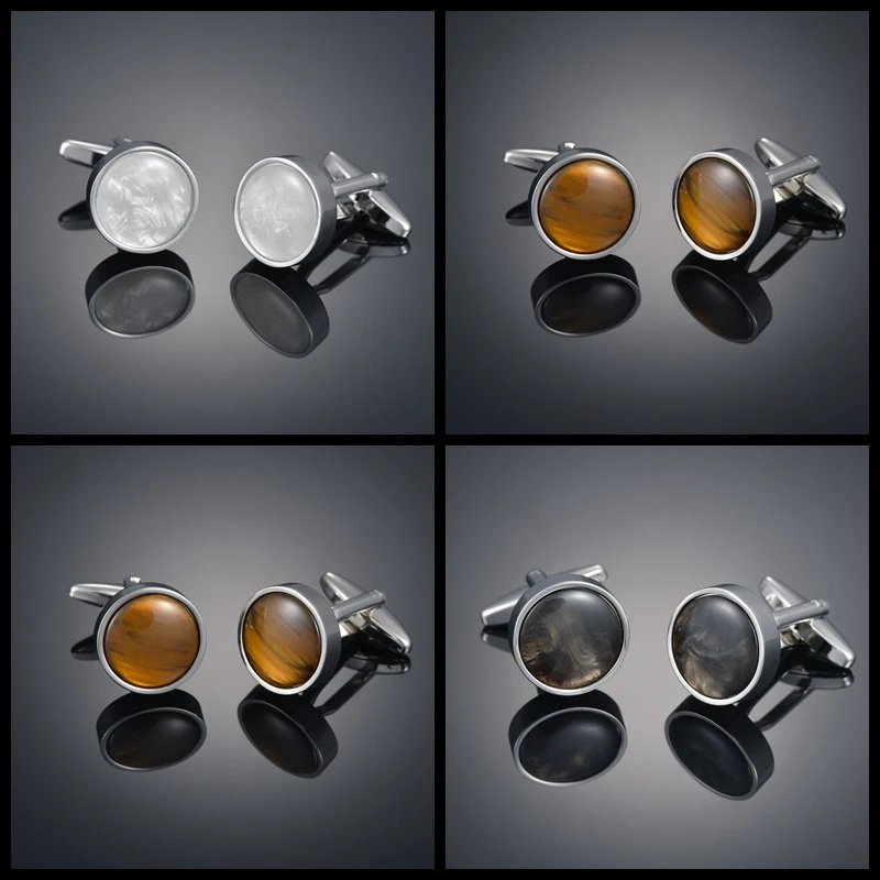 

Fashionable and simple French opal Cufflinks and studs for men French Cufflinks and studs for fashion clothing shirt accessori