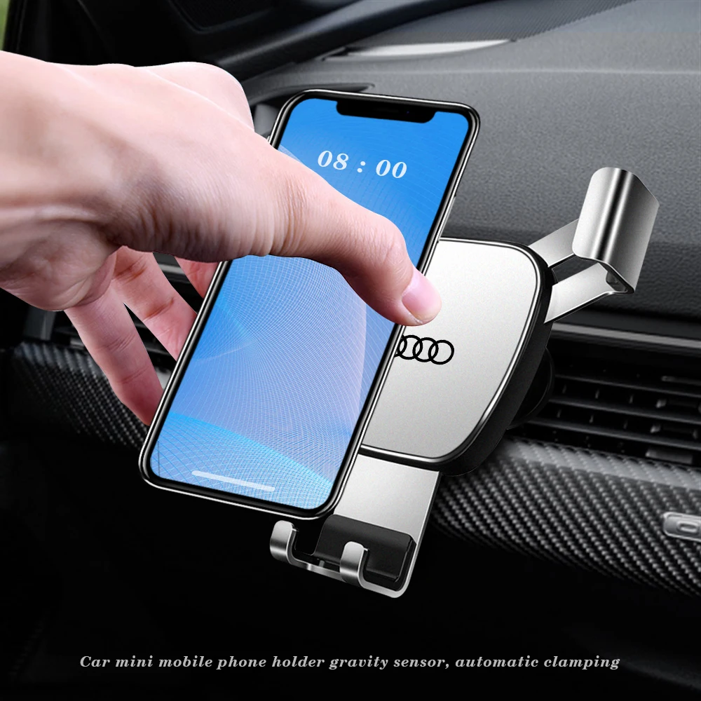 Car Air Vent Gravity Phone Holder Universal Mobile Phone GPS For Audi A3 A4 B5 B6 B8 A3 8P 8V 8L A5 A6 C6 C5 A1 A7 A8 Q2 Q3 TT