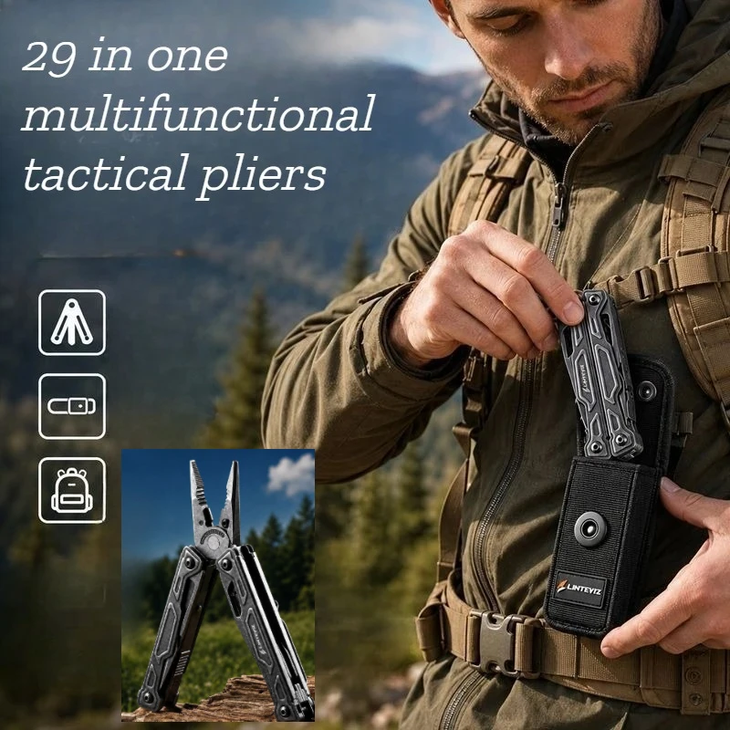 29 in 1 Outdoor Multi Functional Tactical Pliers Portable Outdoor Home Emergency Folding Hand Tool
