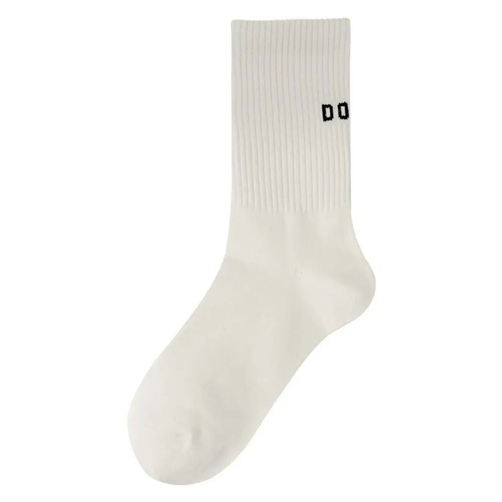 

Hip Hop Colorful Pink Socks Solid Cotton Letter Crew Socks Middle Tube Socks Female Hosiery Calf Socks Daily