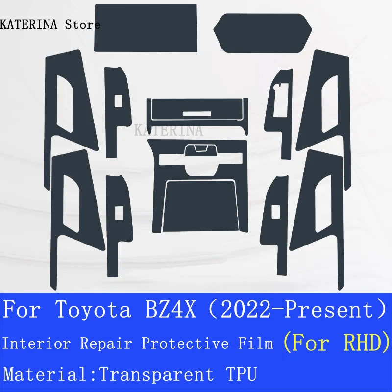 For Toyota BZ4X(2022-2023)Anti-scratch Car Interior Center Console Navigation Transparent TPU Protective Film