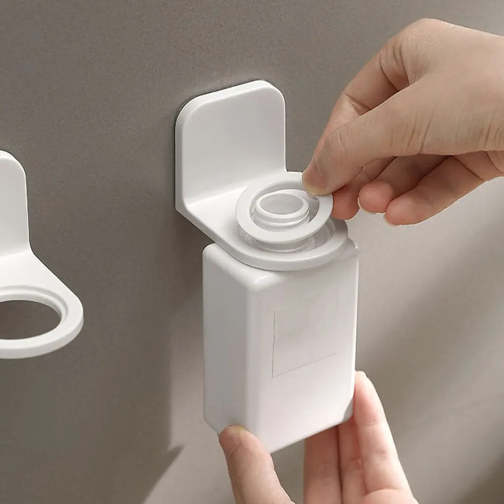 

4 Pcs Hook Rack Adhesive Shower Gel Bottle Hooks Wall Hanging Shampoo Holder Bathroom Stand Abs Soap