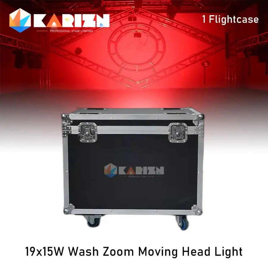 1Pcs Flight Case/Flycase  Only For 19x15w Wash Zoom Moving Head Light 2in1 Flycase