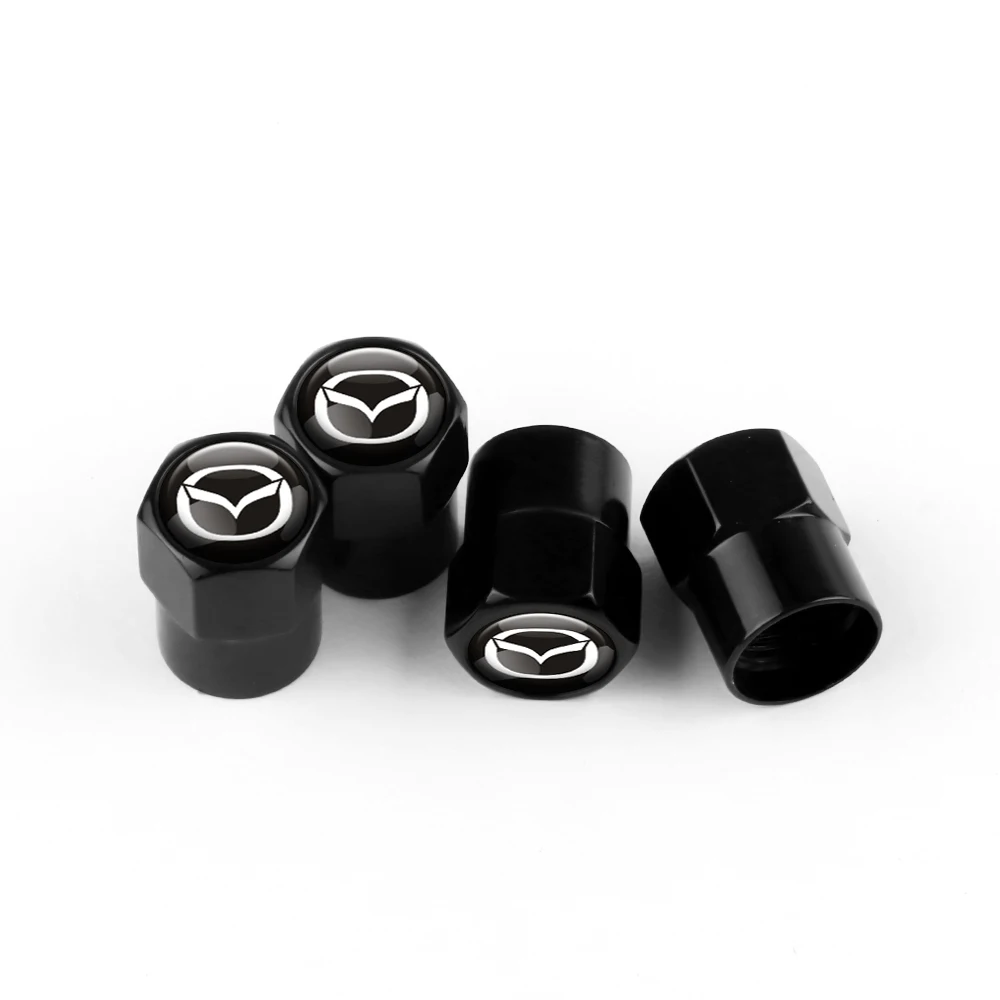 4 Stuks Metalen Auto Wiel Ventieldopjes Stem Cover Voor Mazda 3 Bk 6 Gh CX-5 CX30 MX-5 2 5 CX-3 GJ GL CX-8 MS RX-8 626 Miata Snelheid 6