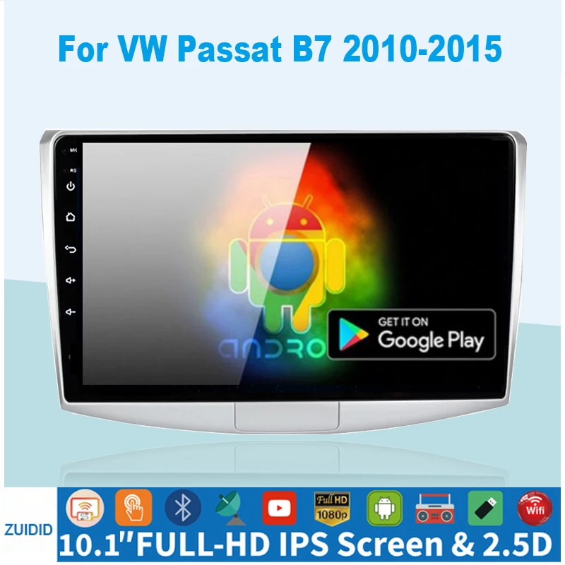 

Car Radio Multimedia Player For VW Volkswagen Passat B7 B6 CC 2Din Android 10.0 Carplay Autoradio GPS Navigation DVR Camera