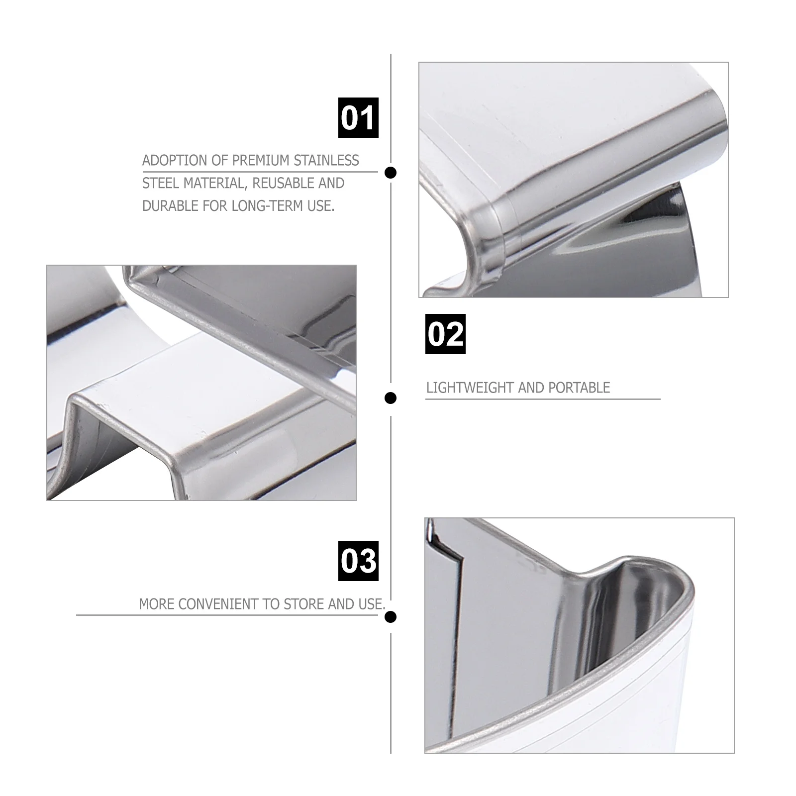 

5Pcs Stainless Steel Cookie Cutters Car Shape Biscuit Molds Reusable DIY Kitchen Gadget for Baking Cookies Chocolates Party