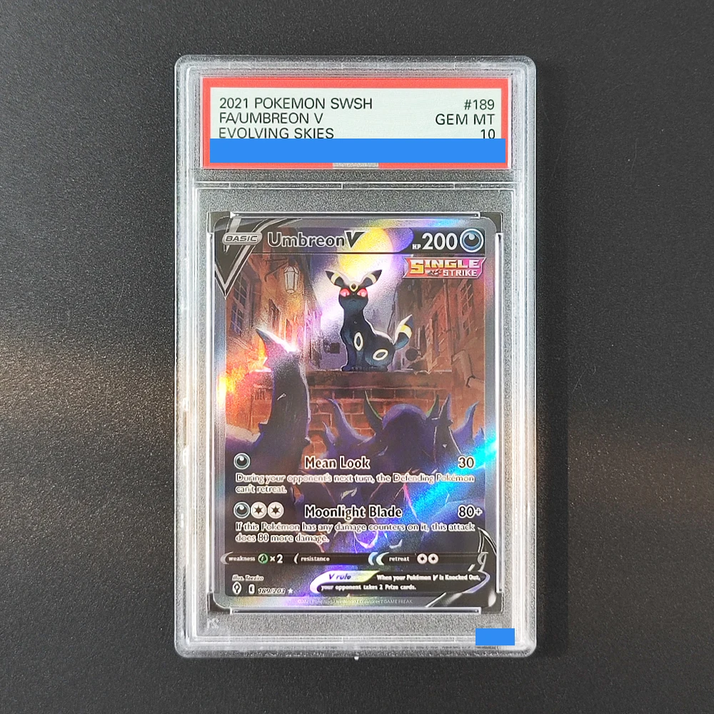  لتقوم بها بنفسك بطاقة تصنيف PTCG الإنجليزية Umbreon V 189/203 Sylveon 184/203 Espeon 180/203 Leafeon 167/203 GEM MT 10 لعبة ببطاقات التداول #6