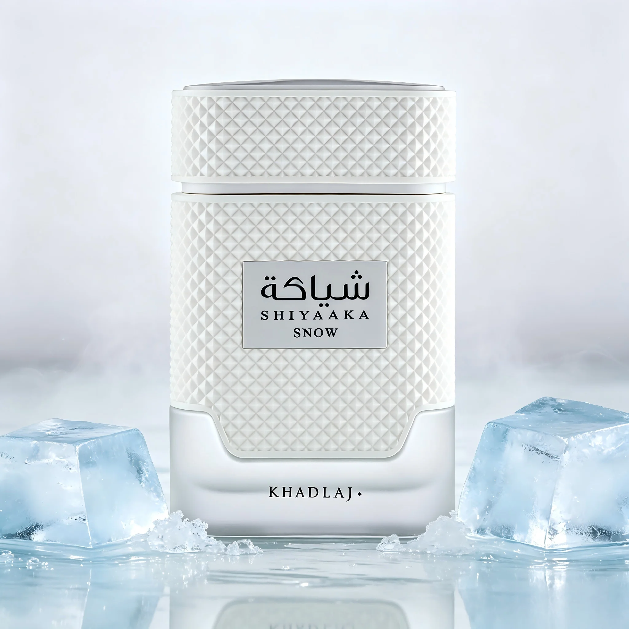 Khadlaj Shiyaaka Snow Eau De Parfum Spray 3.4oz - Long-Lasting Citrusy Woody Spicy Aromatic Fragrance for Men