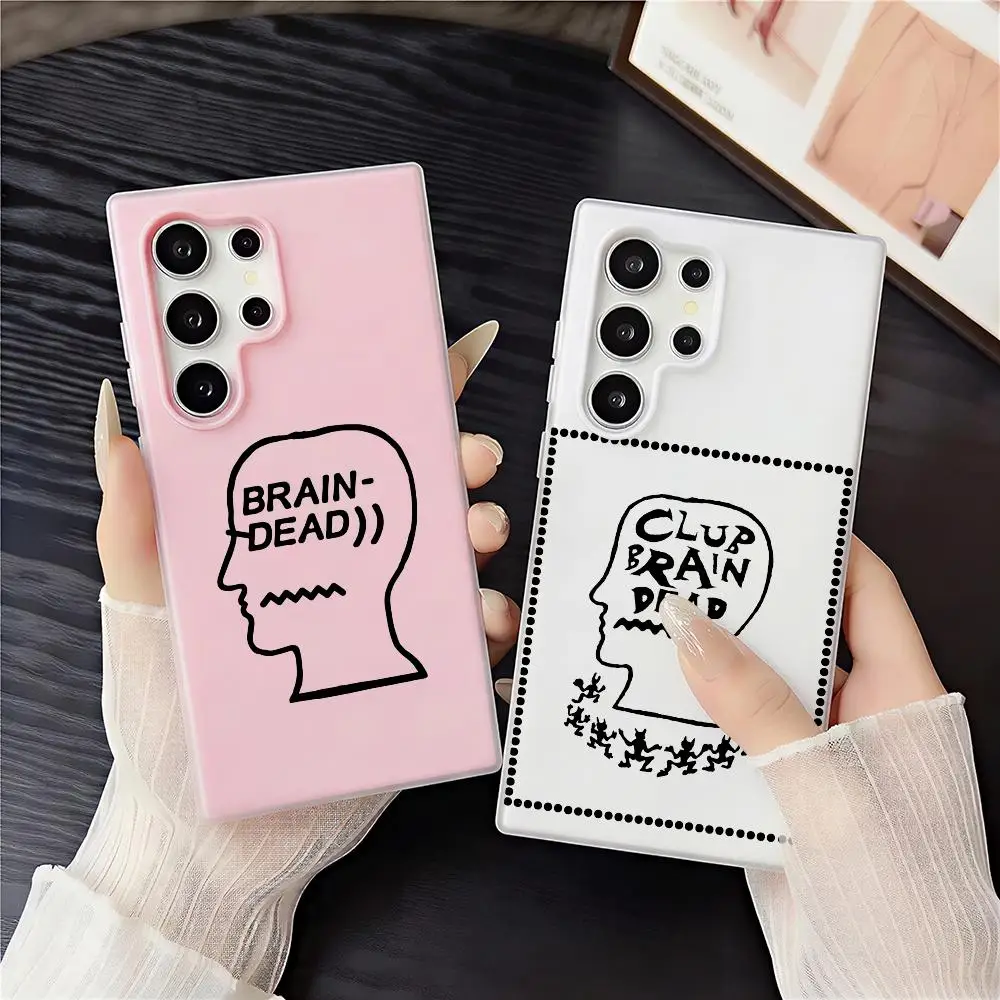 Edgy B-Brain DeadS Phone Case 2-in-1 Detachable Clear Case with Card & Photo Slot for Samsung S22-S26