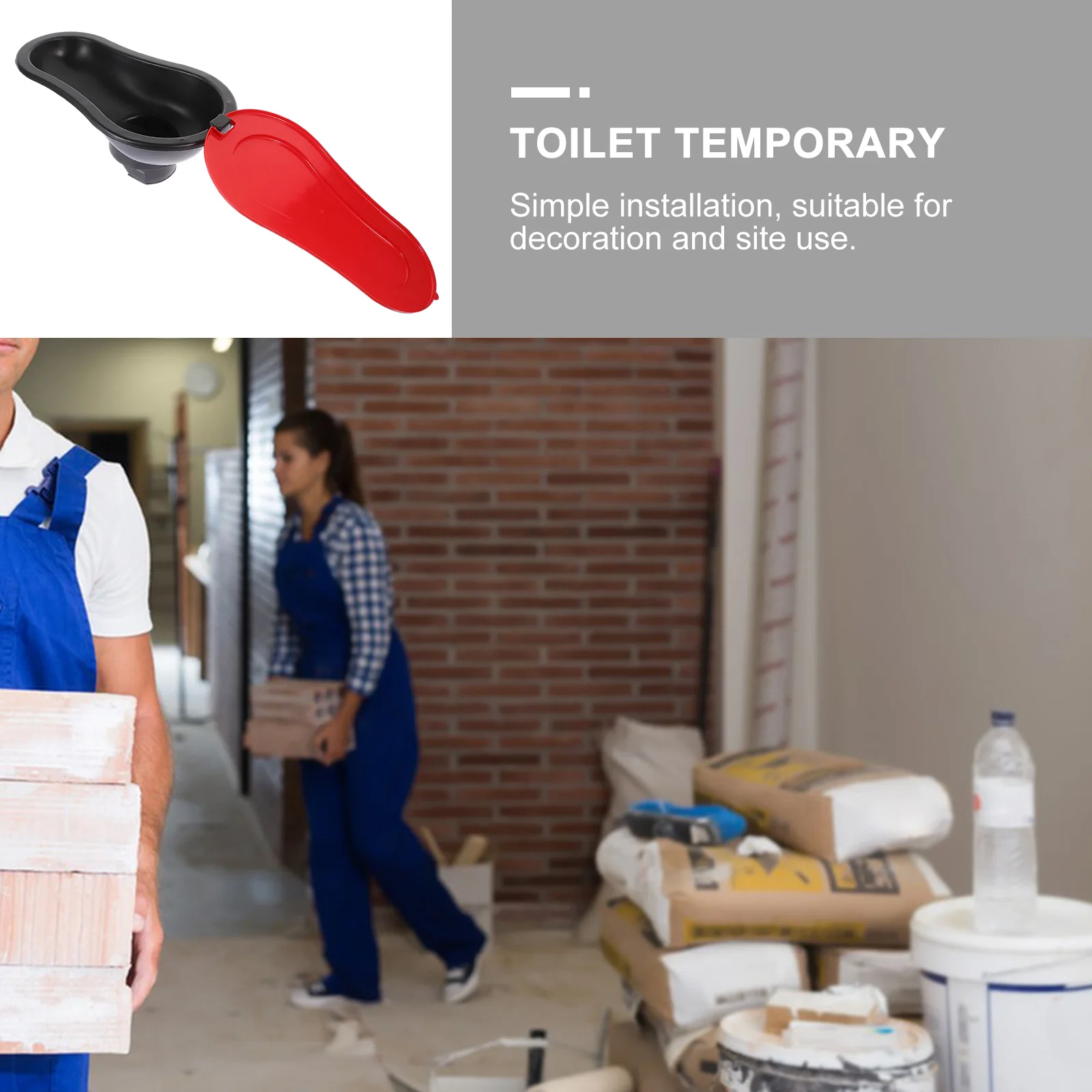 

Disposable Toilet for Workers Portable Camping Toilet Temporary Outdoor Use Sturdy Leak-Proof Design for Construction Sites