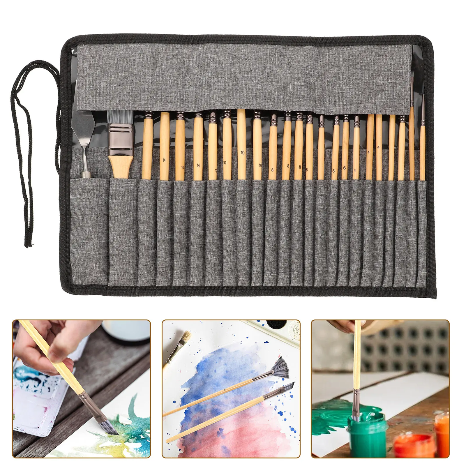 

Набор профессиональных кистей для рисования (1 комплект) – для масляной, акварельной, акриловой, гуашевой живописи, а также для росписи лица и ногтей