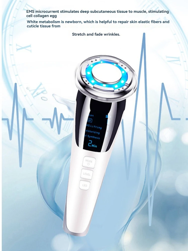 Cold And Hot Facial Massager Microcurrent Facial Introduction Device Facial Lifting Firming Deep Cleaning Facial Care And Beauty