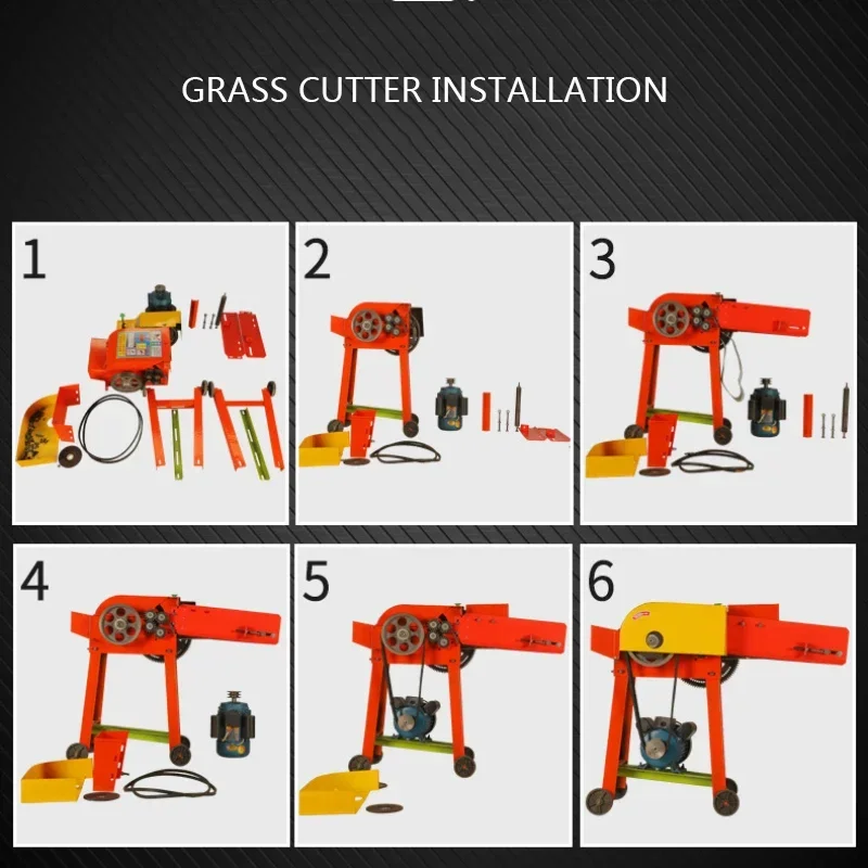 Huishoudelijke Transportband Type Shredder Maïssteel 6 Mes Guillotine Gras Shredder Runderen En Schapenvoer Gras Snijder