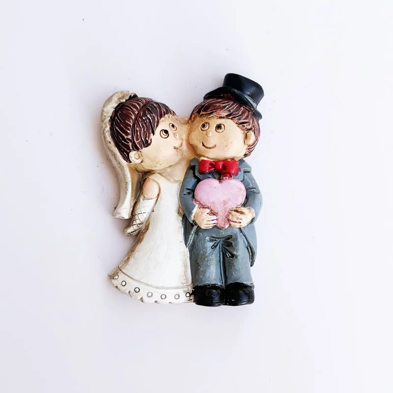 

New wedding bride and groom shape creative travel souvenirs gift home decoration refrigerator sticker arts and crafts