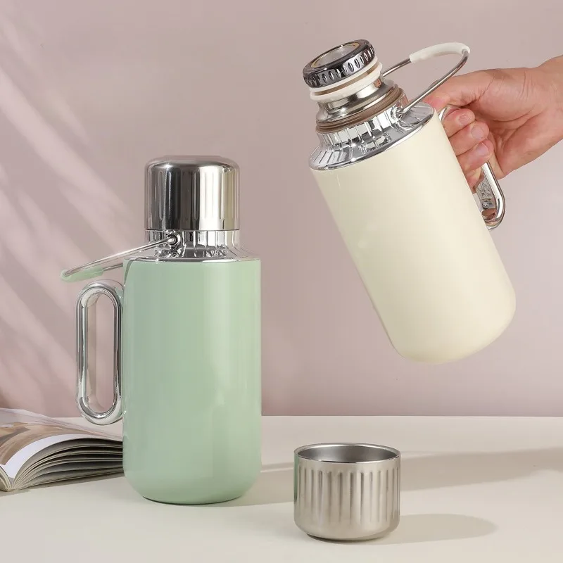 

316 Stainless Steel Portable Insulated Kettle Outdoor Sports Water Bottle Tea Brewing Pot Large Capacity Travel Mug