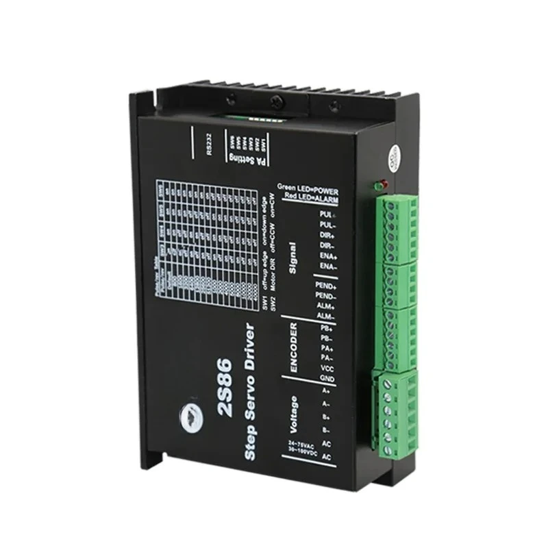 2 Phase 2S86 DC 36/48, AC 27-75 1-8A Send Pulse Alone Analog IO Signal Speed Control Stepper Motor Driver
