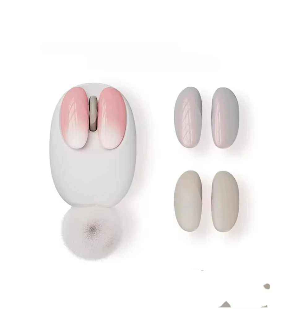 2.4G for Bluetooth Mini Wireless Mouse LED Replaceable Keys 5 Levels Sensitivity for Notebook Flat Computer Office Game
