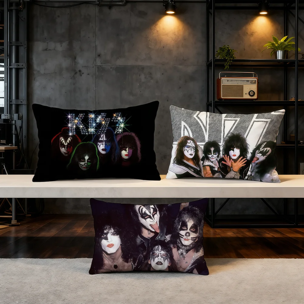 Band K-Kiss-ES Kissenbezug Hit Product Home Sofa Wohnzimmer Doppelseitiger weicher dekorativer Kissenbezug