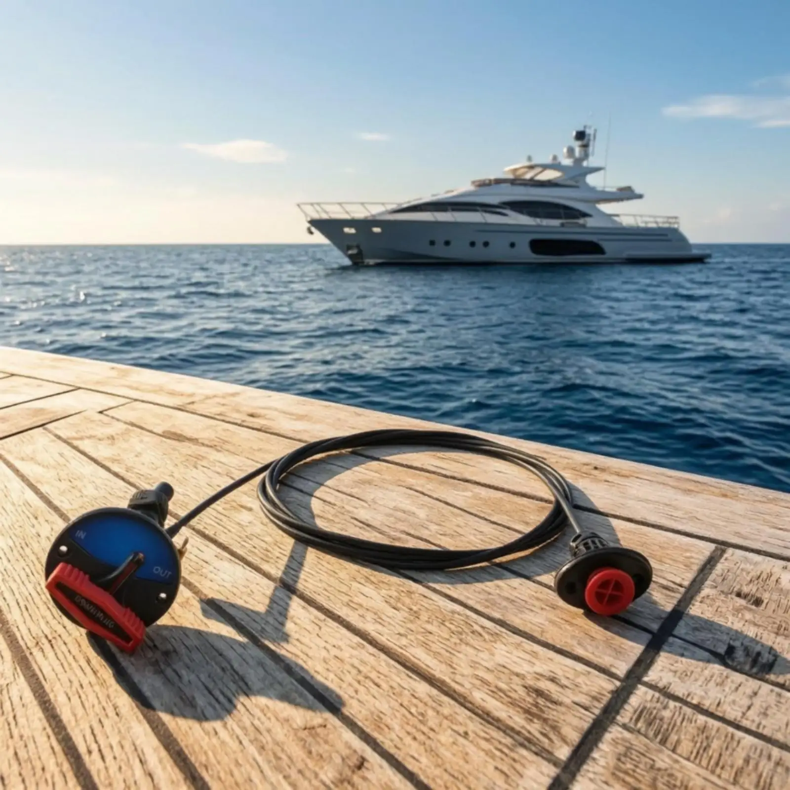 Marine Drainage Remote Drain Plug Kit Nylon Copper with Gasket Flange for Yacht Boat Watercraft
