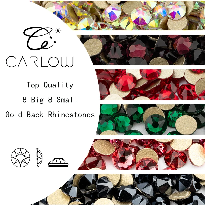 CARLOW 8 Big 8 Small 2088 Cut Facets SS16 And SS20 Non hotfix Rhinestone Flatback Crystal Rhinestones Decoration