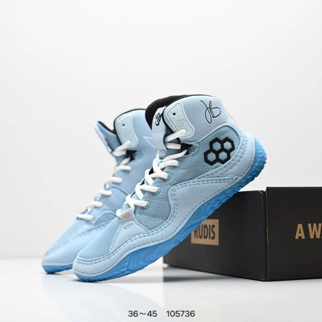 Men's Wrestling Shoes Shock Absorbing Shoes Men's Slip Resistant Shoes Indoor Training Wrestling Sneakers Boxing Shoes