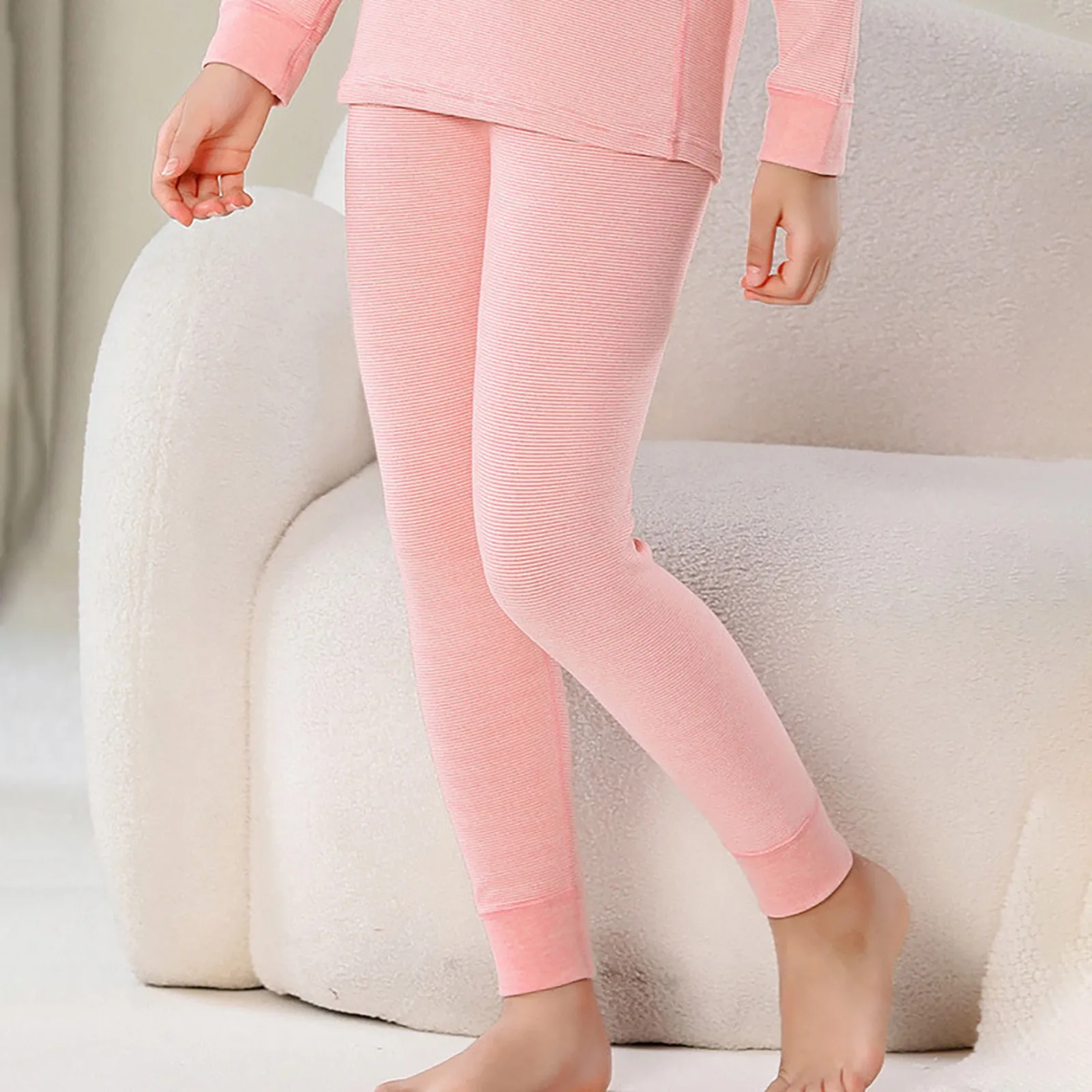 

Winter Striped Baby Kids Thermal Underwear Pants Autumn Thick Warm Underpant for Boys Girls 2-18 Years Teenage Children Leggings