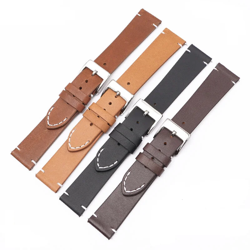 Для Longines Tissot Casio кожаный быстросъемный ремешок из воловьей кожи для мужчин и женщин 16, 18, 20, 22 мм, оригинальные сменные ремешки для часов