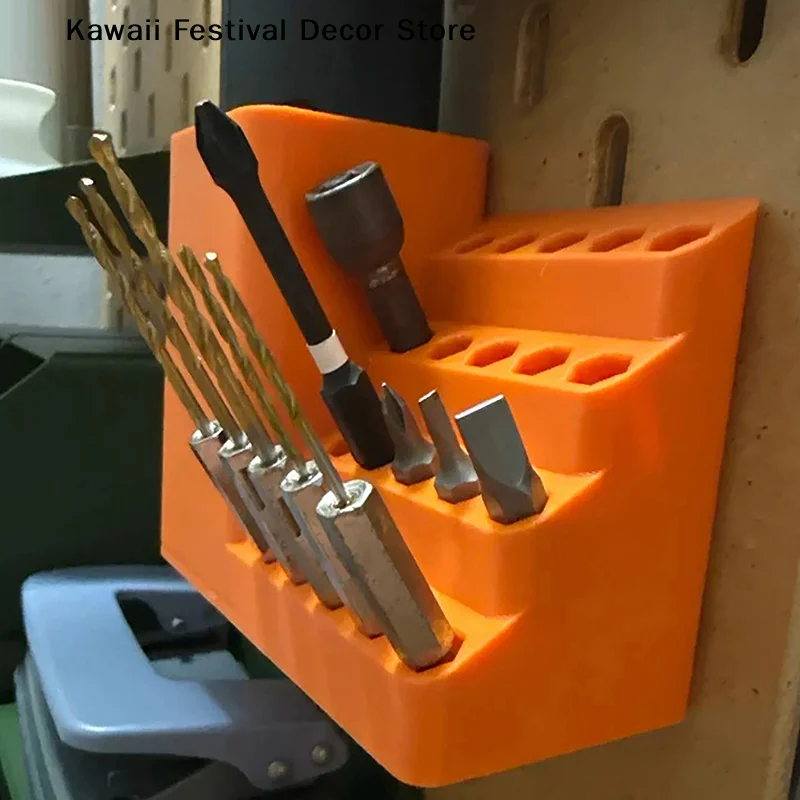 【K】1Pc Drill Holder 20/50 Holes Bit Organiser Screwdriver Head Storage Toolbox Hole Board Screwdriver Stand Hex Shank Organiser