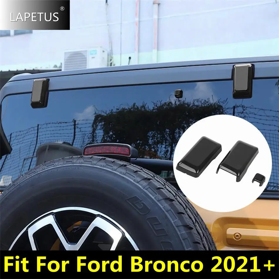 

Car Accessories Rear Trunk Tailgate Door Window Glass Hinge Protector Decor Frame Cover Trim Fit For Ford Bronco 2021 2022 Black