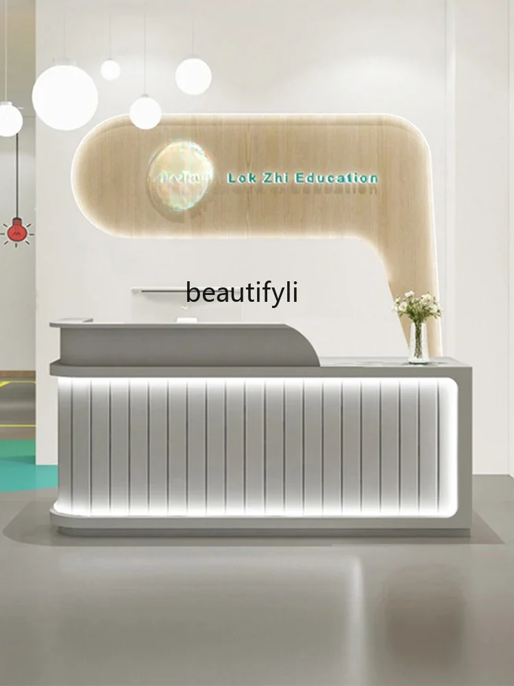 Reception Desk Hotel Front Desk Beauty Salon Club Commercial Small Bar Shop Cashier