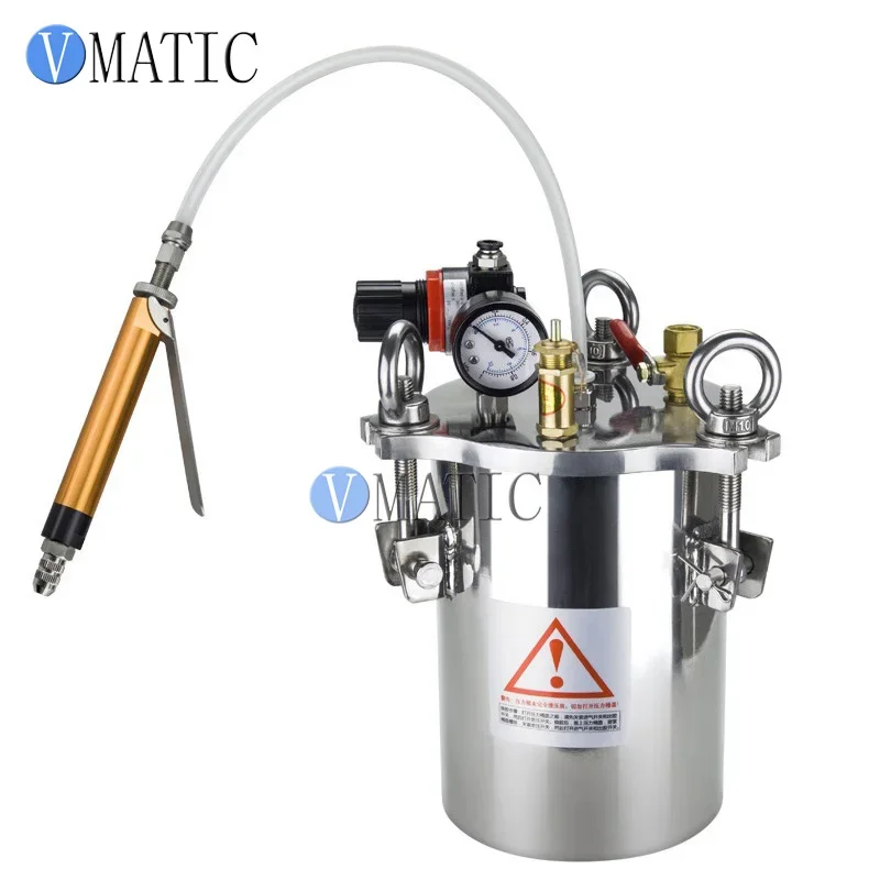 Free Shipping Fluid Glue Adhesive Dispensing Pneumatic Valve Big Flow With Stainless Carbon Steel Pressure Tank Equipment Set