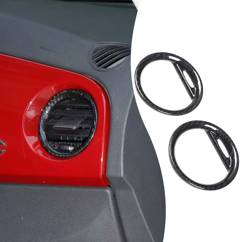 

2piece set Real Carbon Fiber For Fiat 500 2008-2015 Abarth 595 Abarth 695 2012-2015 Car Side Air Vent Frame Car Accessories