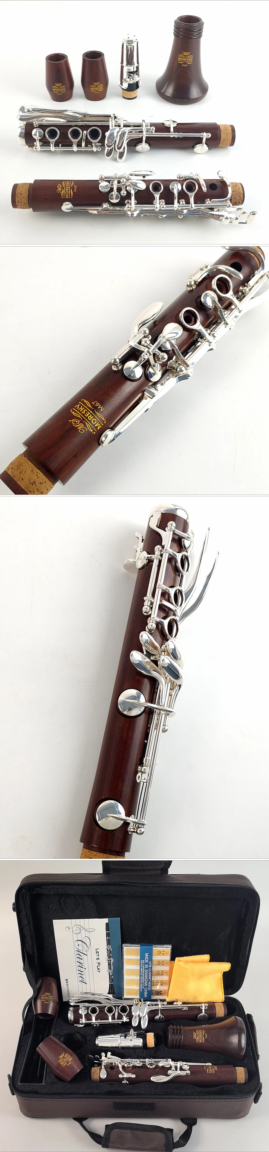 MORESKY Klarinette aus Ebenholz mit 18 Klappen in Bb Grenadilla Sib Klarinette M65/M66/M67 – Detail 5
