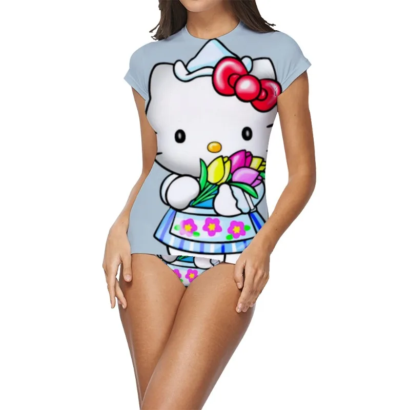 

Sanrio Kawaii Hello Kitty Bikini Anime Cartoon Sexy Fashion Exquisite Creative Good Looking Skin Friendly Summer Beach Swimsuits