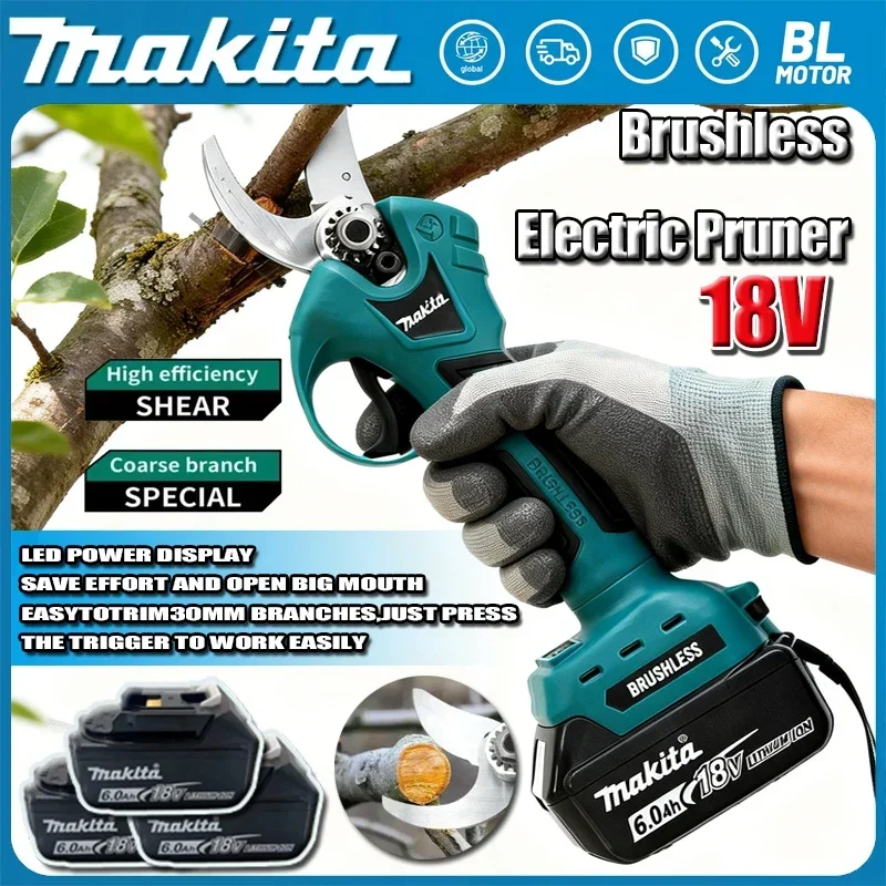 

Профессиональные беспроводные электрические ножницы-секаторы Makita для обрезки, беспроводные дрели-инструменты, садовый секатор для аккумулятора 18В