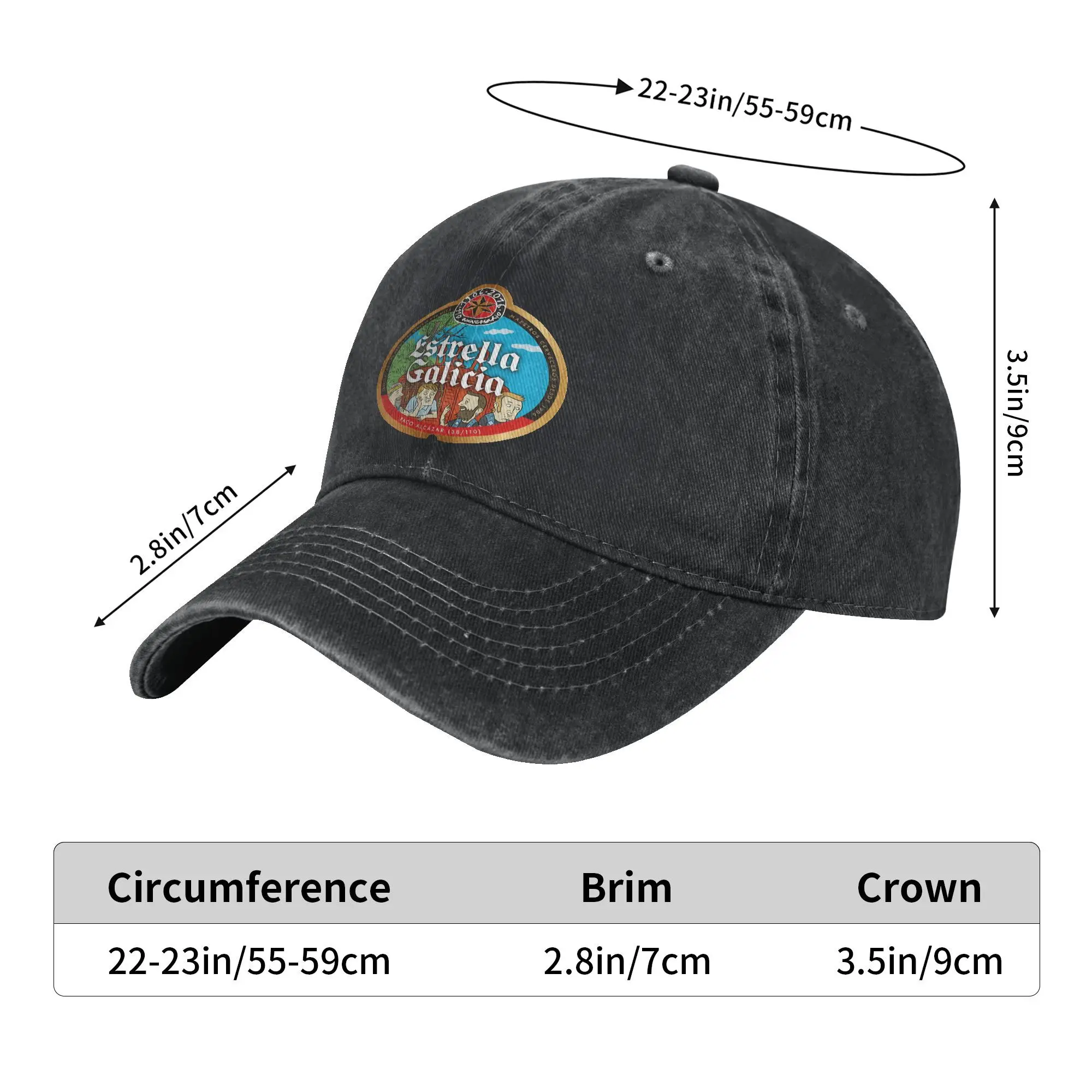

Baseball Cap Estrella Galicia Beer Summer Casual Trucker Hat Female Male Custom Logo Hiking Fishing Sunscreen Baseball Caps