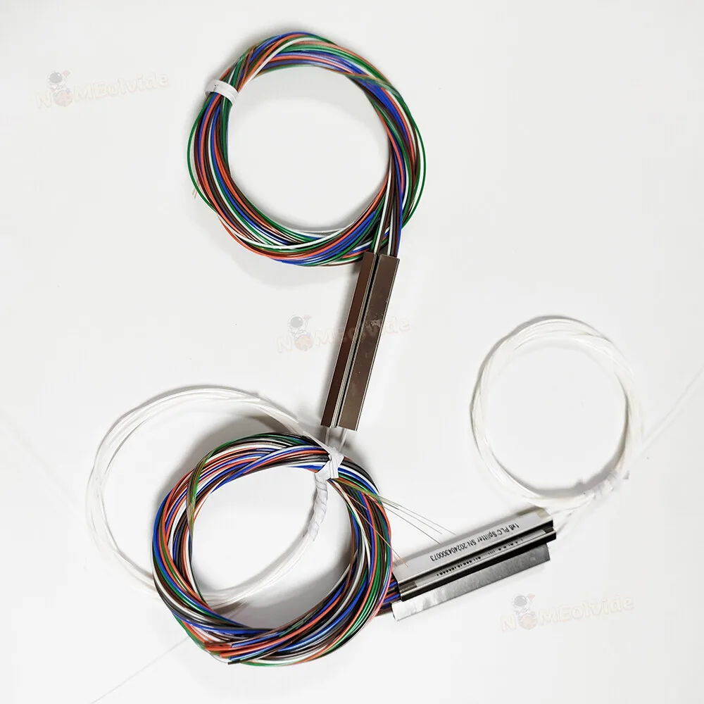 Divisor do PLC da fibra ótica, cor branca, conector de FTTH, 0.9mm, 4 a 10 PCes, 1x3, 1x6, 1x12, 5 PCes pelo lote