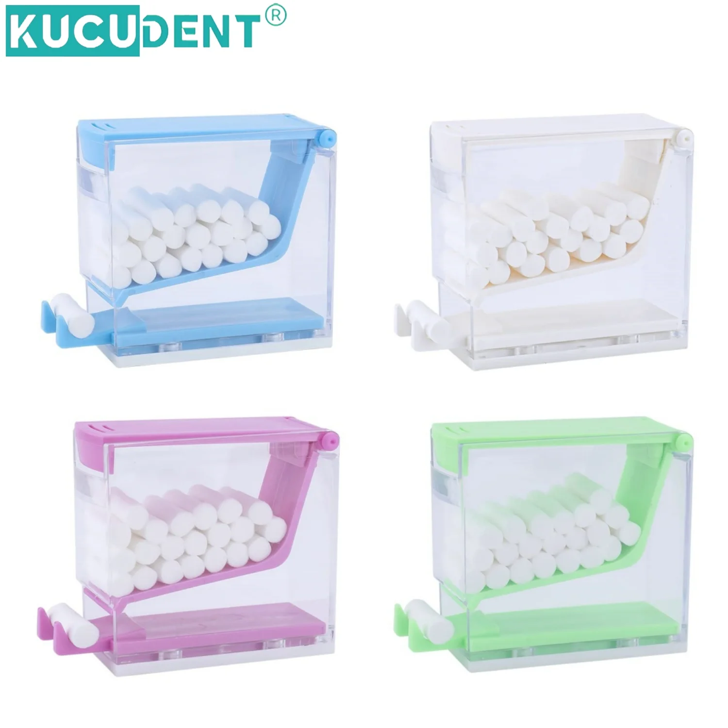 Dental Cotton Roll Dispenser Holder Press Type Box Dentist Swab Storage Box Case Dentistry Organizer Accessories