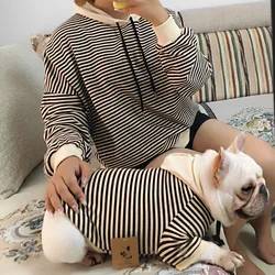 2024 Spring Hooded Hoodie Dog Adult Clothing Two legged Clothing Adult Pet Parent Child Clothing