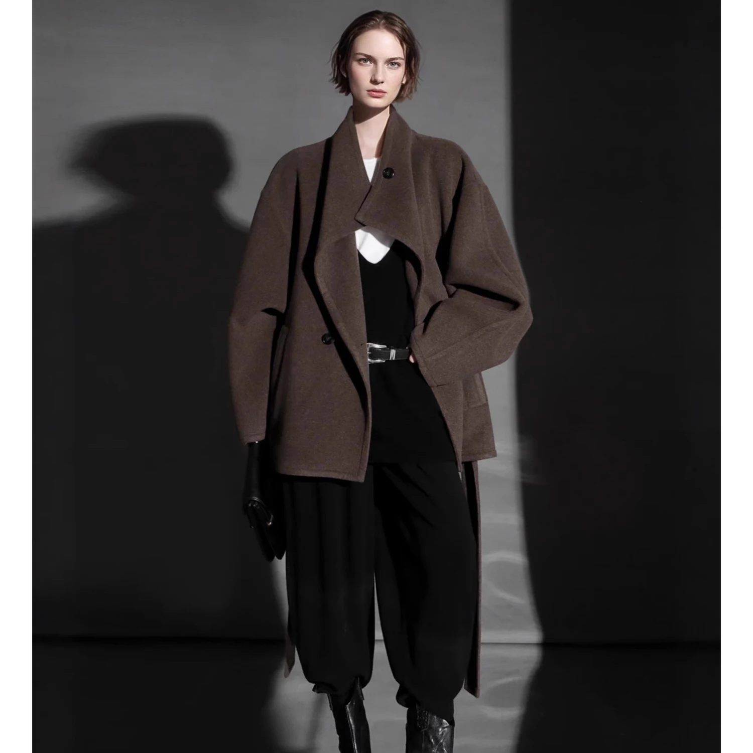 Allingentle Luxury Women's Blazer Woolen Fashion Office Jacket Big Coat for Cocktail Party Daily Outfits Customize