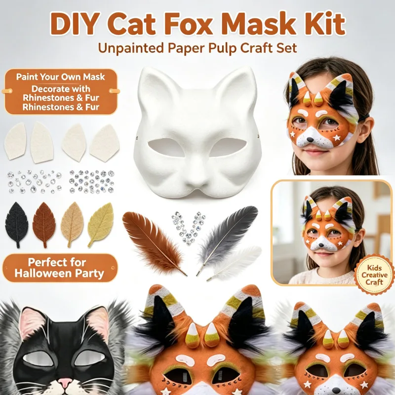 3d-diy-cat-mask-halloween-craft-felt-mesh-rhinestone-flowers-faux-fur-leaves-stickers-costume-supplies-party-decoration-gift-new