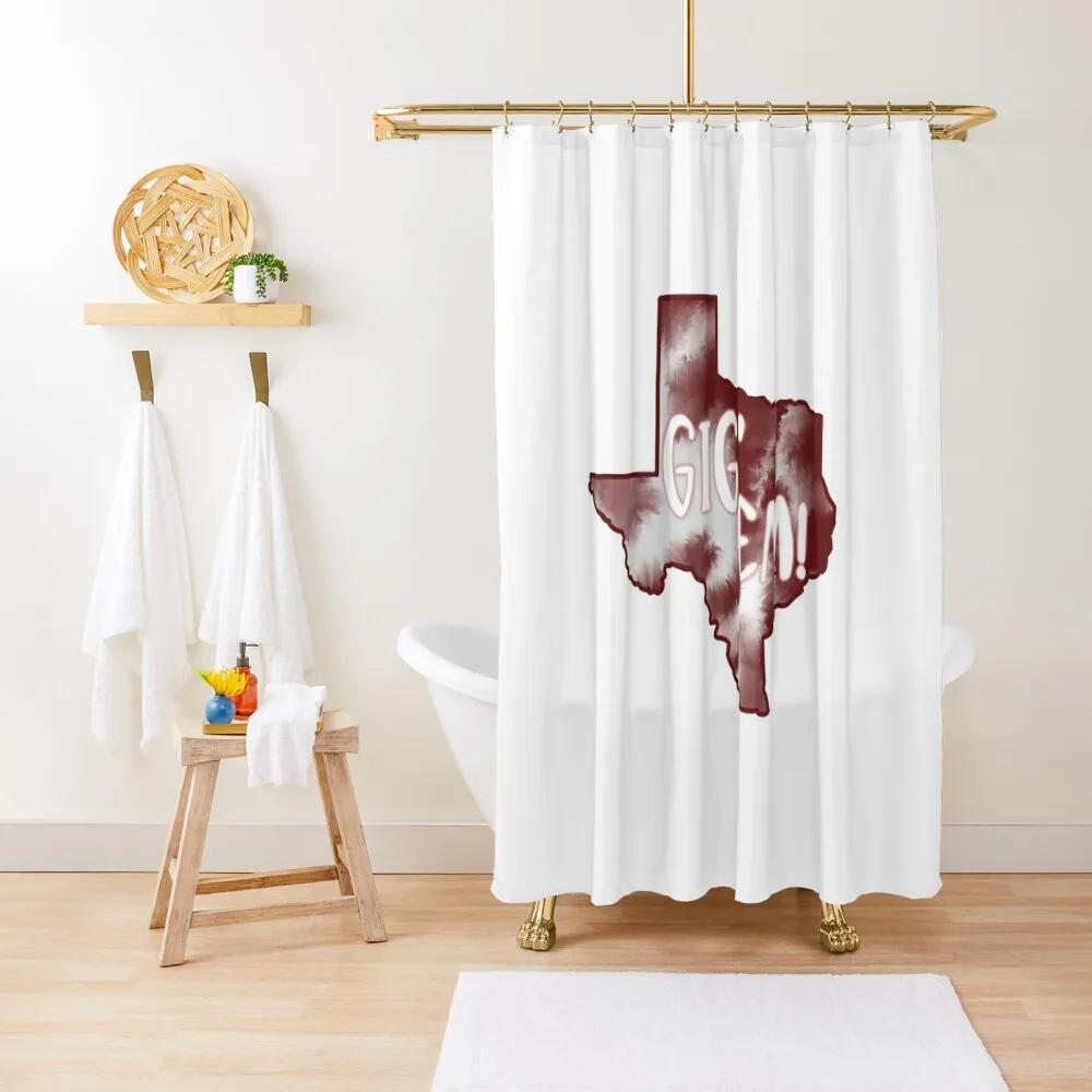 

Gig’em Shower Curtain Bathroom Box Bathtub Waterproof Bath And Anti-Mold In The Bathroom Curtain