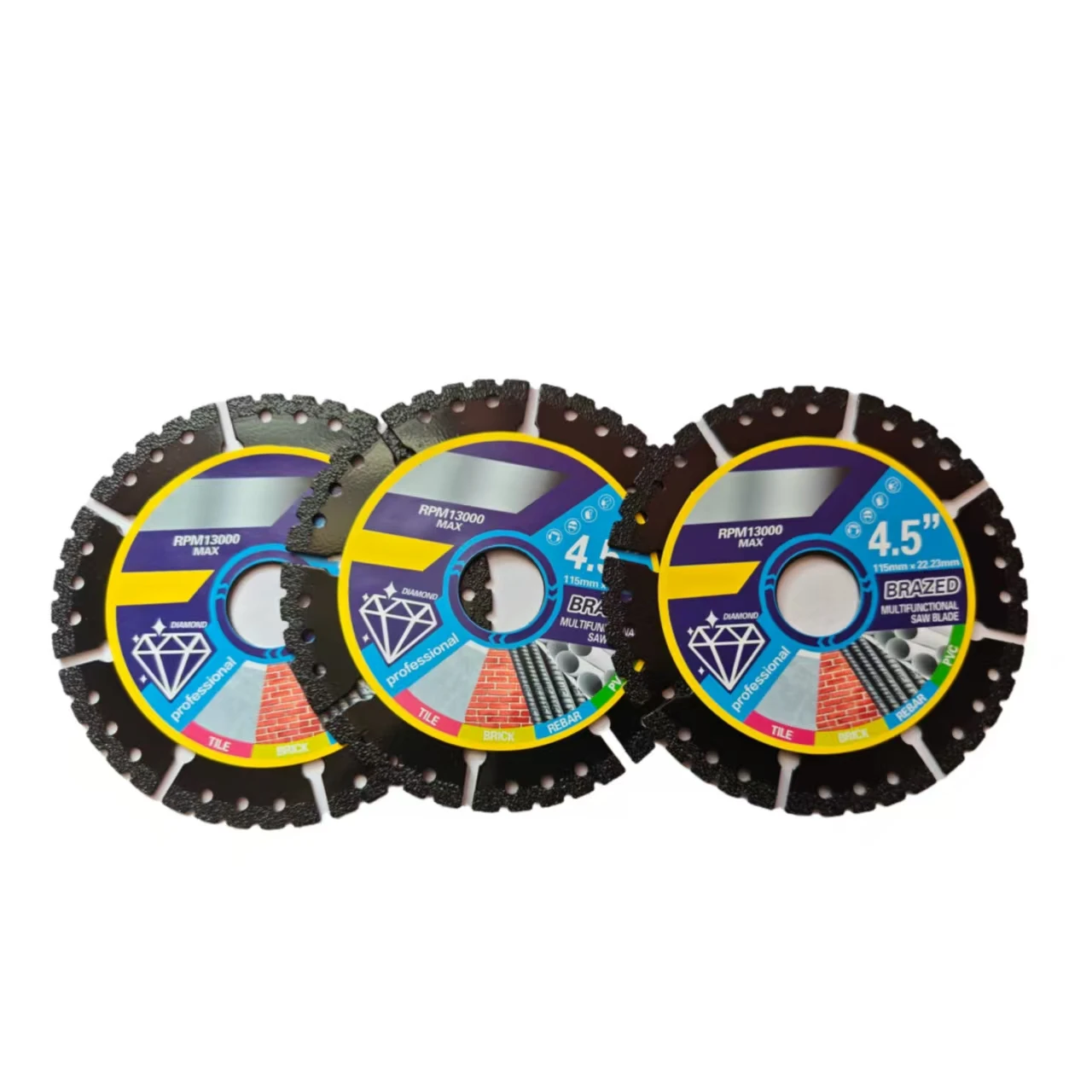

Saw Cutting Wheel 3-Piece 4.5-Inch Angle Grinder Attachment Grinding Wheel Tools for Tiles Marbles Concrete Steel PVC Pipes