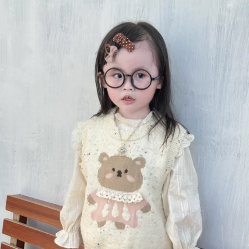 Hairpins Children Girl Kid Baby Hair Clip Barrettes Accessories Hairclip Headwears Headdress Cartoon Princess 4Pcs Coffee Color