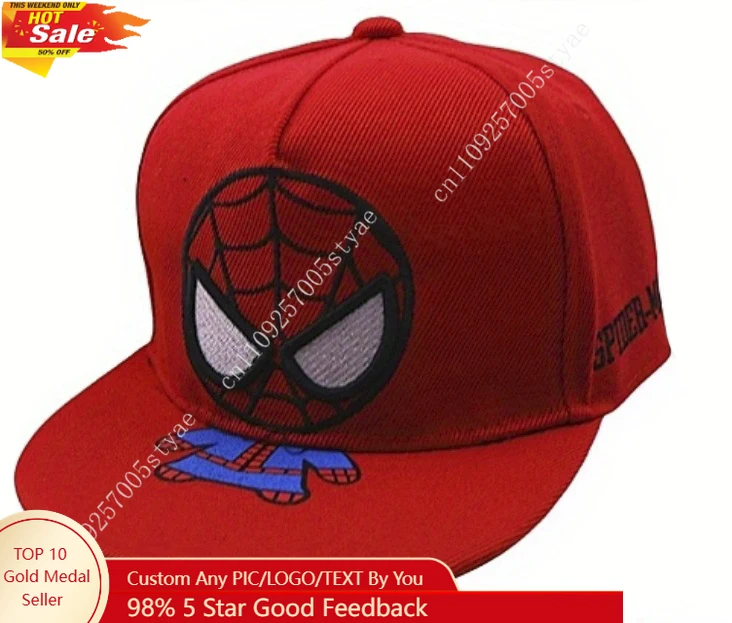 

Marvel Mesh Sun Hat Spider-Man Cartoon Baseball Cap Summer Caps Adjust Hats for Boys Girls