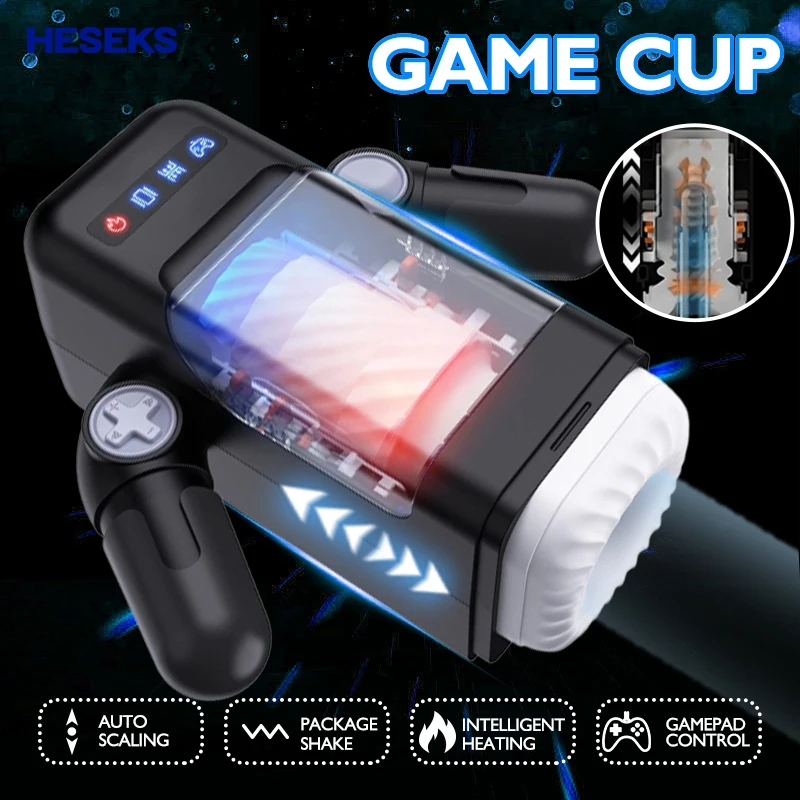 Sex Fun Cup Automatic Male Masturbator Male Masturbators Cup with 10 Thrusting Vibration Modes Sex Toys for Men with Heating