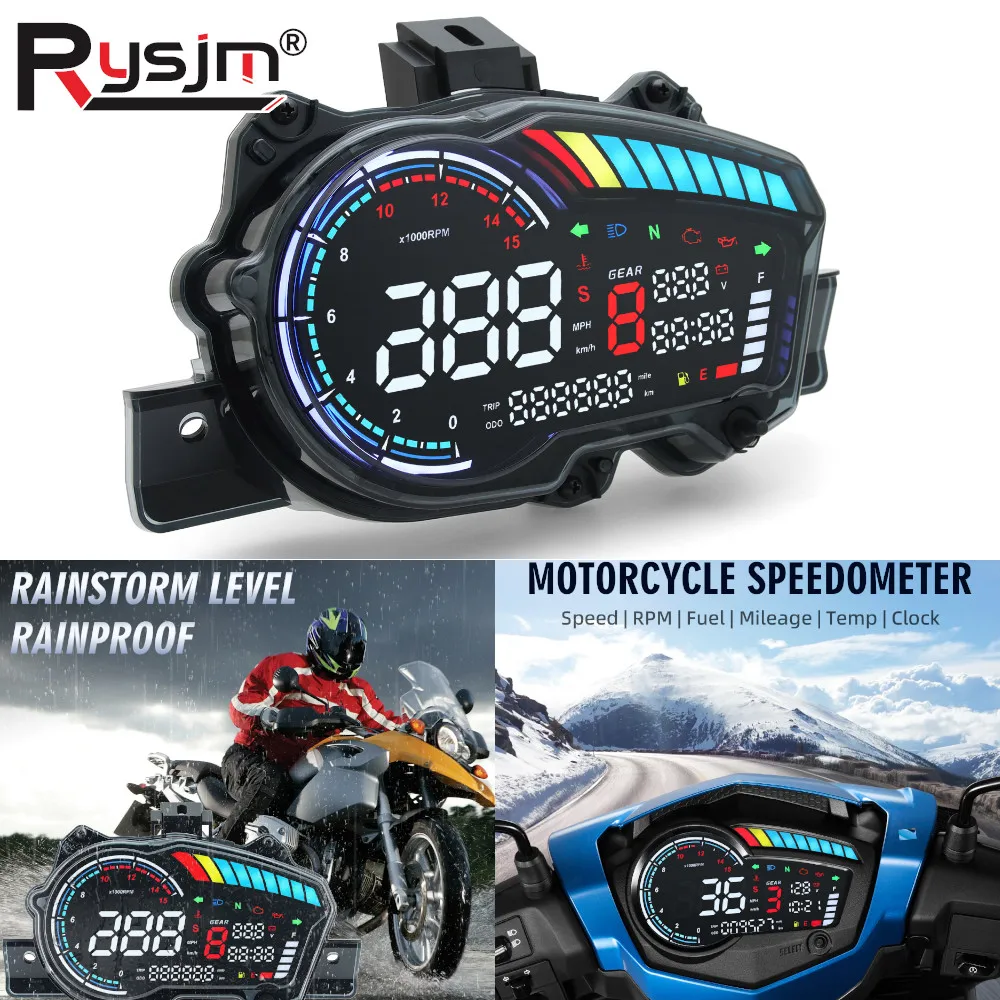 

For YAMAHA Y15 Y15V1 Y15Z Y15ZR Motorcycle Dashboard Speedometer Tachometer Gauge Odometer LCD Display Speed Meter MPH Km/h