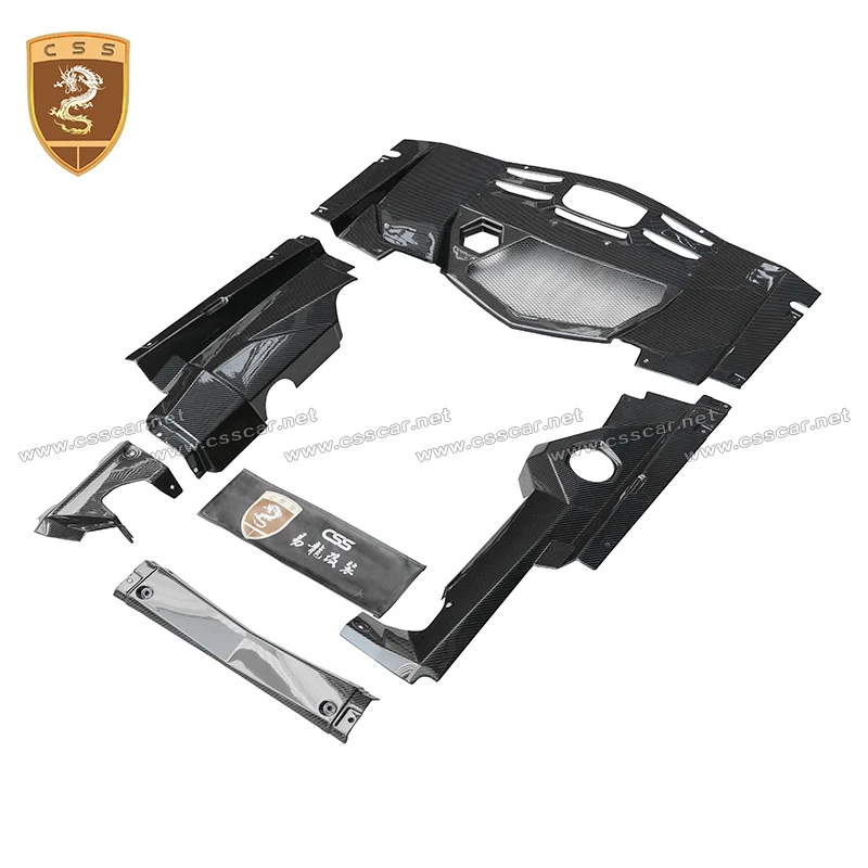 Glossy Black Dry Carbon Fiber LP700 Engine Panel Interior Kit For Lamborghini Aventador OEM Engine Compartment Trim Replacepart
